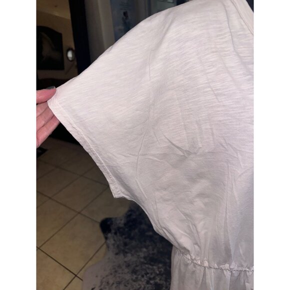 Freely Womens V-Neck Drawstring Waist Cotton Tunic Romper Dress XL Athleisure - Picture 9 of 9